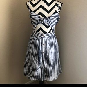 Striped midi dress